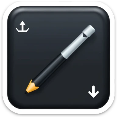 Simple Black cursor sticker