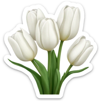 White tulips sticker