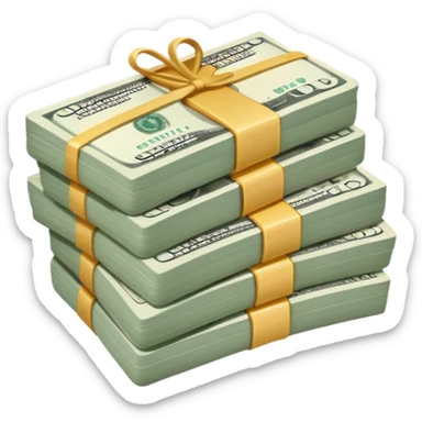 cash bundle money stack sticker