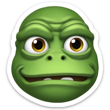 a Pepe pumped sticker