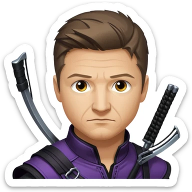 Jeremy Lee Renner Hawkeye 
 sticker