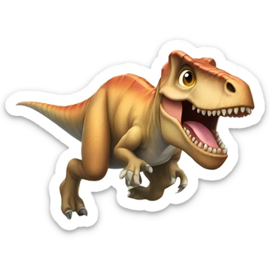 dinosaur running away from a mouse sticker