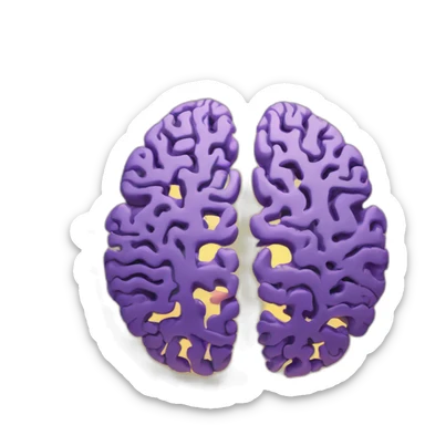 two brain hemispheres one is composed of circuits sticker