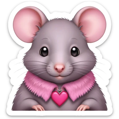 Valentine’s Day rat sticker