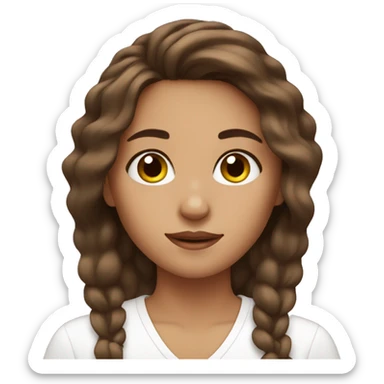 Brown haired girl doing skincare  sticker