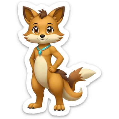 Anthro FurSona Fakemon Full Body sticker