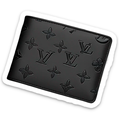black louis vuitton men’s wallet with grey  sticker