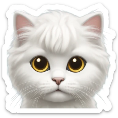 White persian kitten sticker