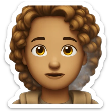 saddening look that say sorry sticker