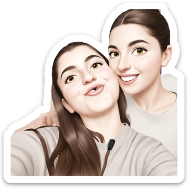 smiling girls in real life sticker