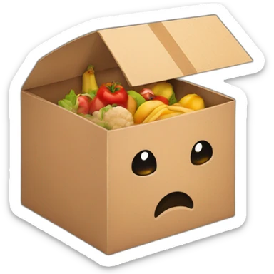 food delivery, angry box sticker