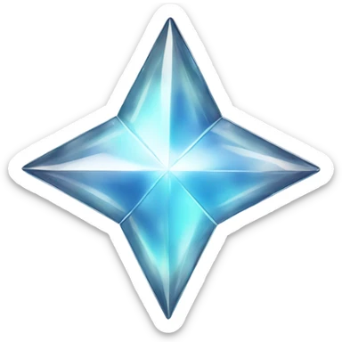 glass chrome four-point star diamond texture  sticker