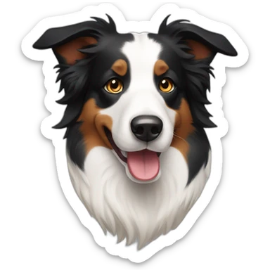 tricolor border collie  sticker