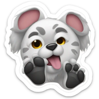 paw g with shoes on sticker