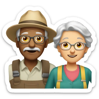 grandparents gardeners sticker