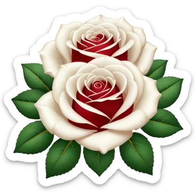 white roses only sticker