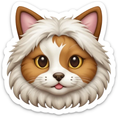 cat and dog one body sticker