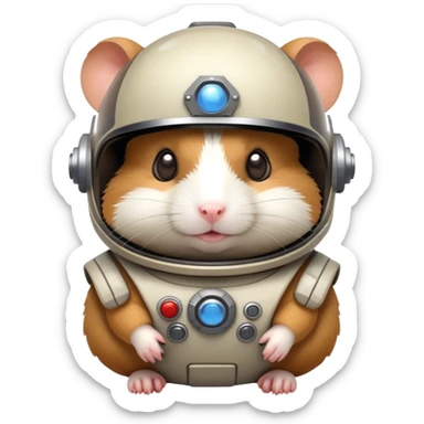 Intergalactic ballistic hamster sticker