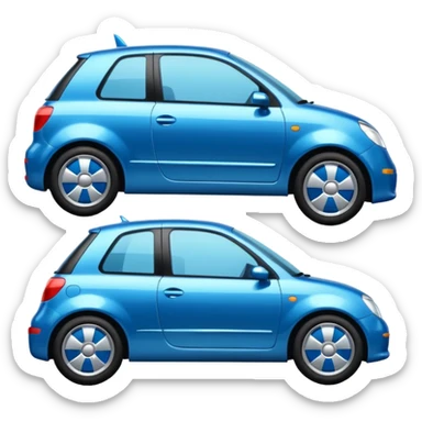 2d Car facing left facing left sticker