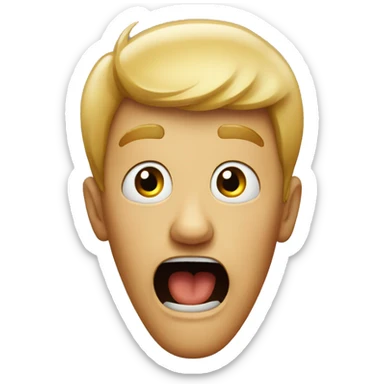 Astonished face sticker