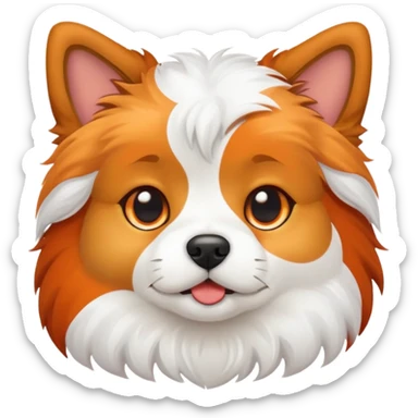 Dog mewing sticker