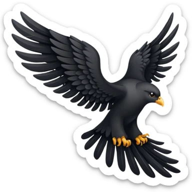 left black wing sticker