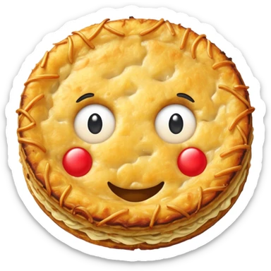 swiss rösti, round, gold and crispy sticker