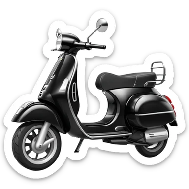 Vespa scooter black  sticker