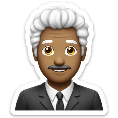 hombre mayor pelo blanco lente y con la mano diciendo ok sticker