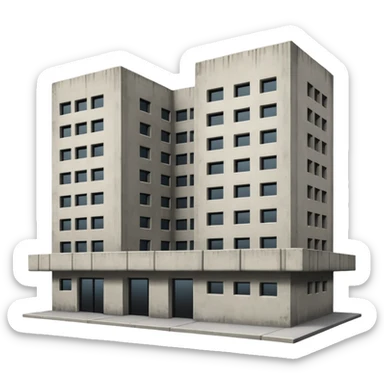 Berghain exterior, white background sticker