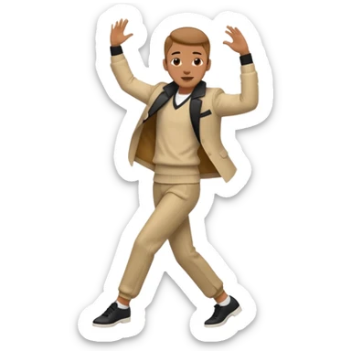 bailando en un fondo verde sticker