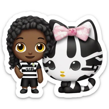 hello kitty with juventus  sticker