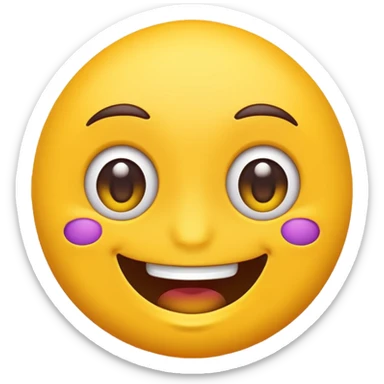 Twitch emoji, vibrant and colorful, cartoon style, happy face sticker