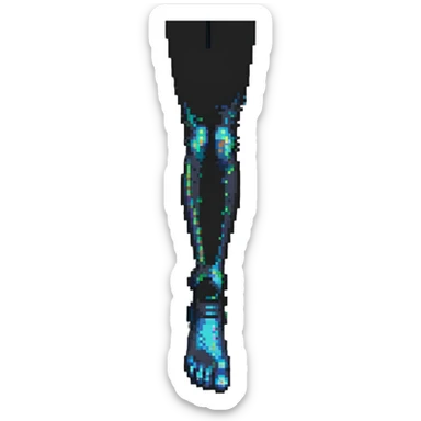 Pixel art leg and foot sticker
