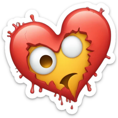 Fix broken heart with glue sticker