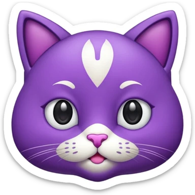 faça um gatinho roxo de emoji para eu copiar sticker