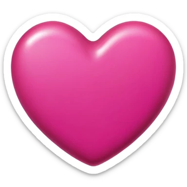 Candy heart dark hot pink  sticker