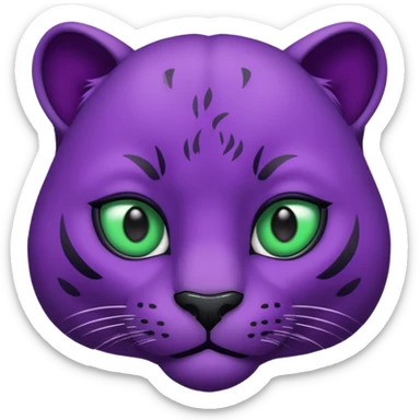 Purple Panther face turned to the slight right sticker