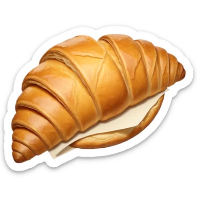 one photo with croissant like catalog cards from delivery  sticker