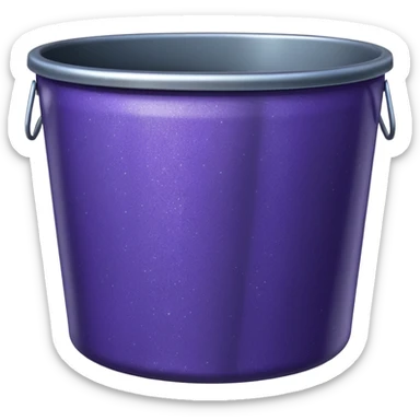 Glitter Purple and Cian  metal rubbish bin sticker