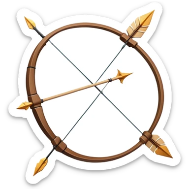 A bow with arrows sticker