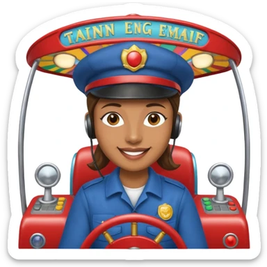 Fairground Staff Ride Operator at Controls sticker