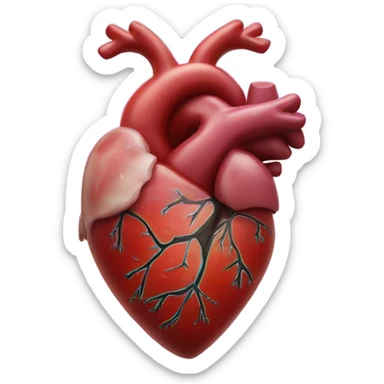 anatomical heart with galaxies sticker