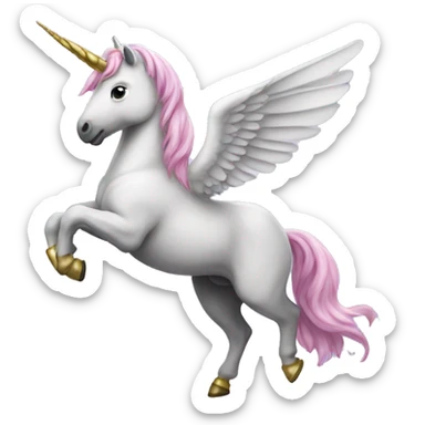 Winged unicorn sticker