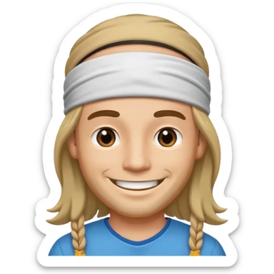 Hippie man smiling sticker