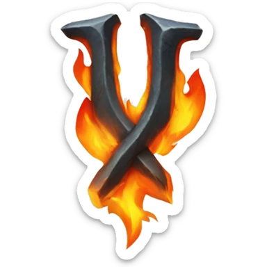 Rune of fire sticker