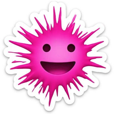 Hot pink boom sticker