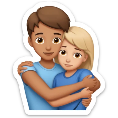 À 16 year old kid hugging his mom sticker