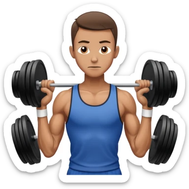 training gym skinny man sticker