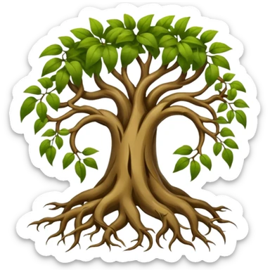 Simple sparse Plant roots sticker